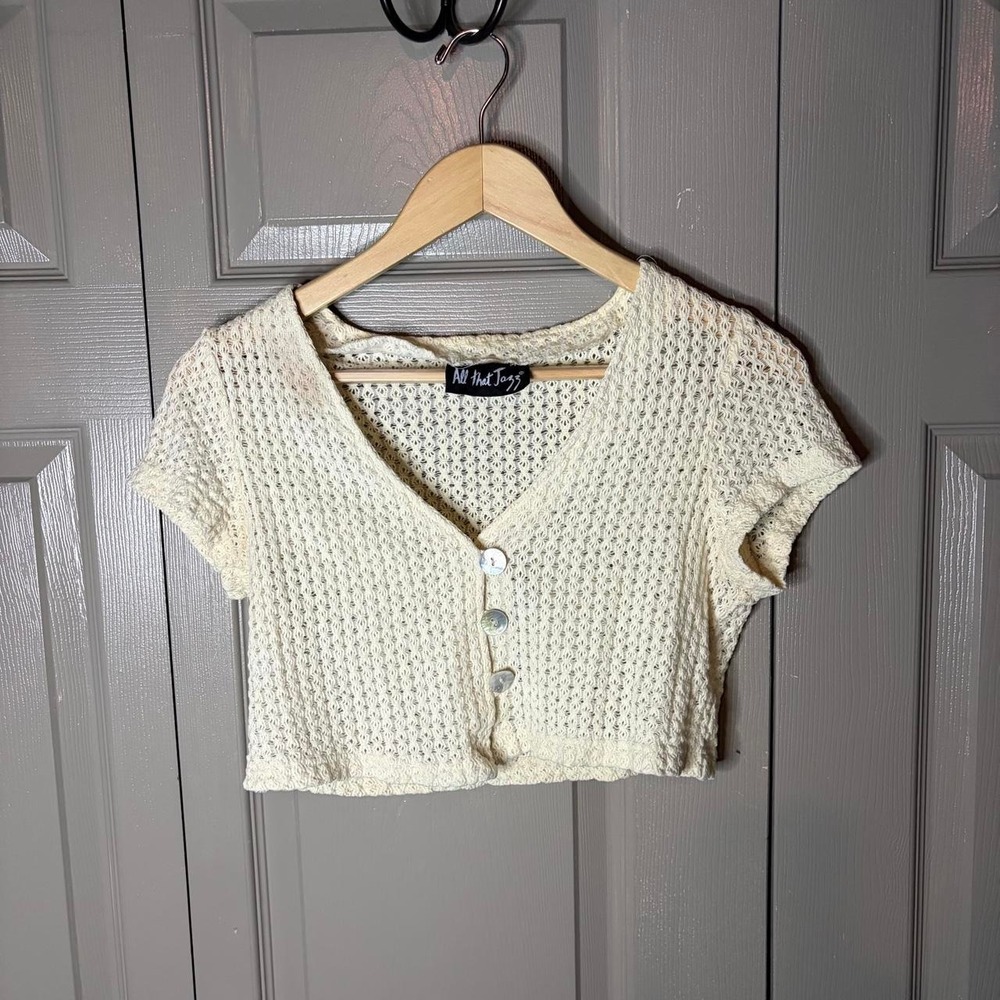 Y2K crochet lace top Size S all that jazz fairy festival cottagecore